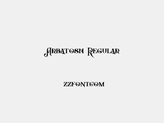 Arbatosh Regular