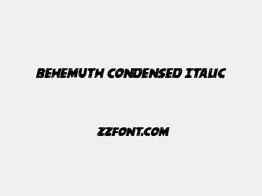 Behemuth Condensed Italic