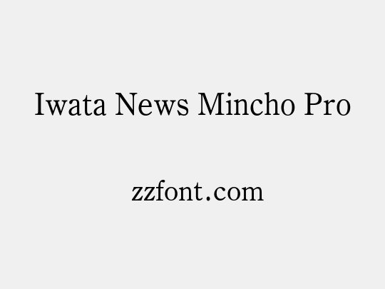Iwata News Mincho Pro