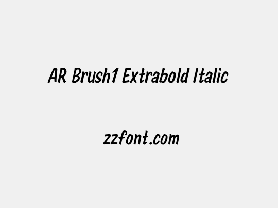 AR Brush1 Extrabold Italic