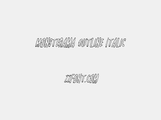 Monsterama Outline Italic