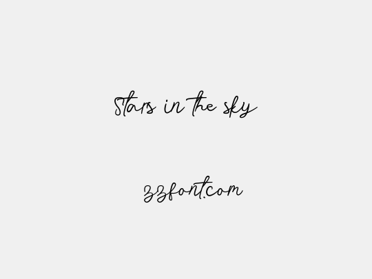 Stars in the sky