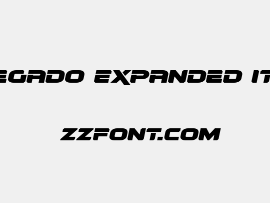 Renegado Expanded Italic