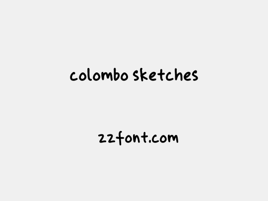 colombo sketches