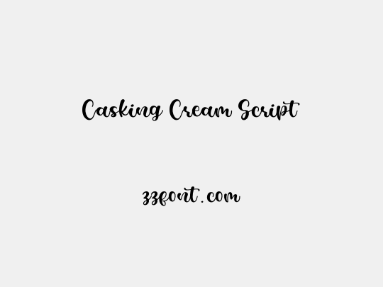 Casking Cream Script