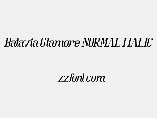 Batavia Glamore NORMAL ITALIC