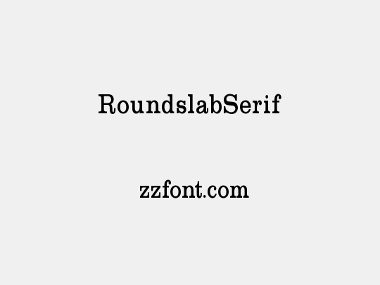 RoundslabSerif