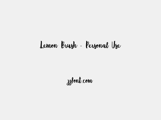 Lemon Brush - Personal Use