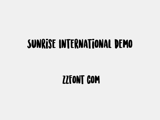 Sunrise International Demo