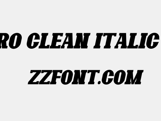 Bonaro Clean Italic Demo