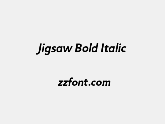 Jigsaw Bold Italic