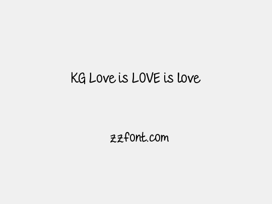 KG Love is LOVE is love