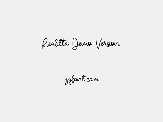 Realitta Demo Version