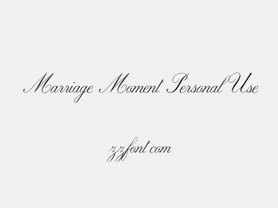 Marriage Moment Personal Use