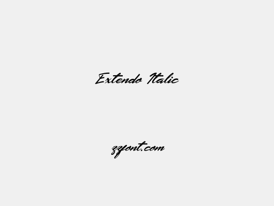 Extendo Italic