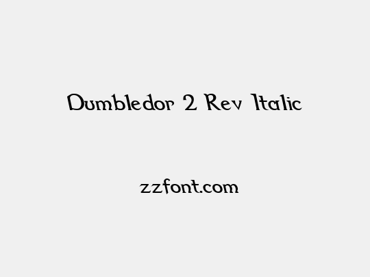 Dumbledor 2 Rev Italic