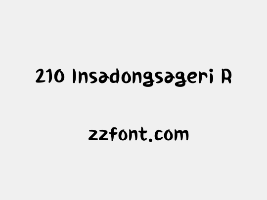 210 Insadongsageri R