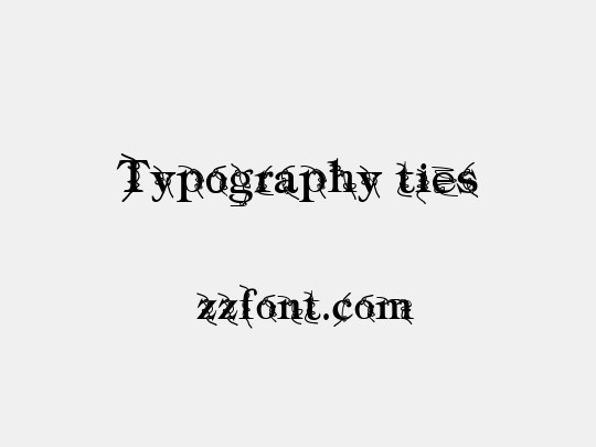 Typography ties