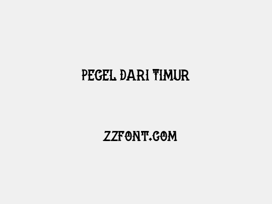 Pecel Dari Timur