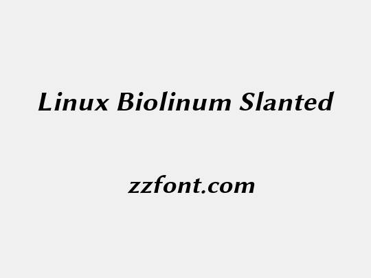 Linux Biolinum Slanted