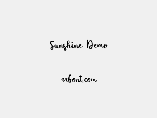 Sunshine Demo