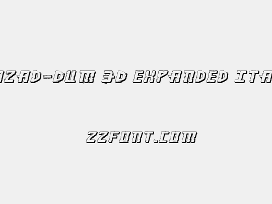 Khazad-Dum 3D Expanded Italic