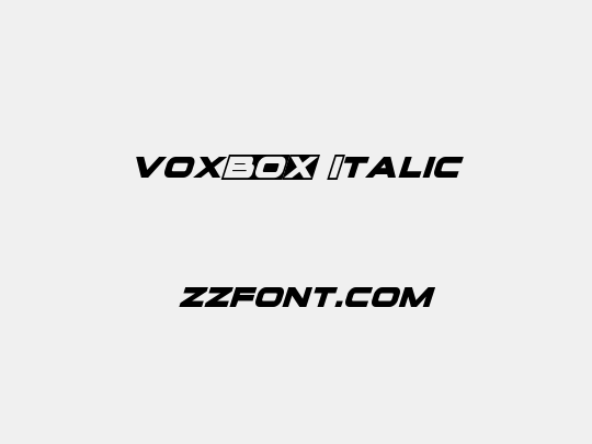 voxBOX Italic