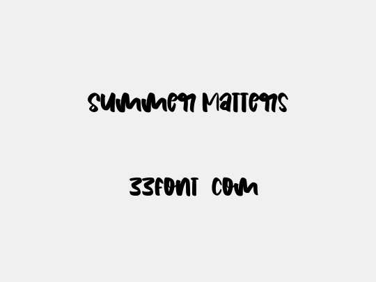 Summer Matters