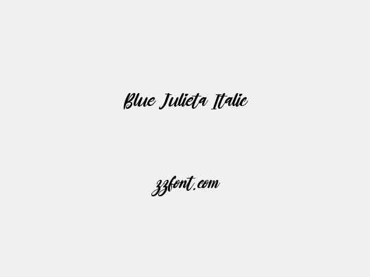 Blue Julieta Italic