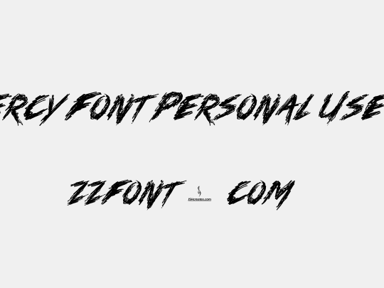 No Mercy Font Personal Use Only