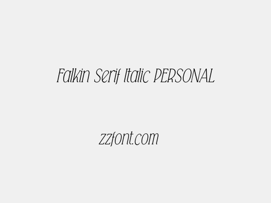 Falkin Serif Italic PERSONAL