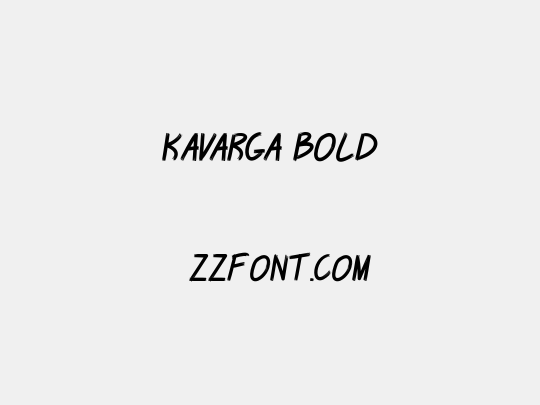 KAVARGA Bold