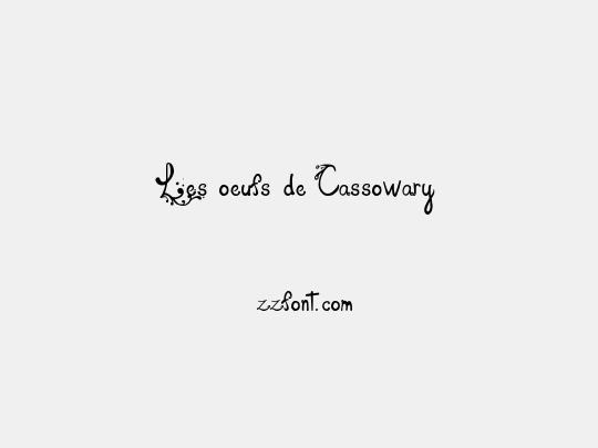 Les oeufs de Cassowary