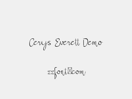 Cerys Everett Demo