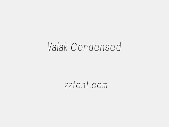 Valak Condensed