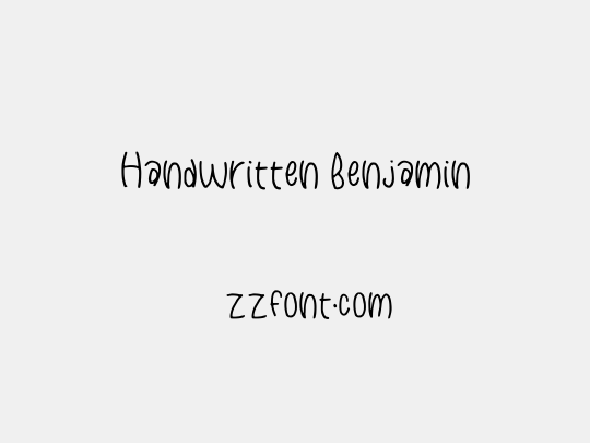 Handwritten Benjamin