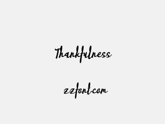 Thankfulness