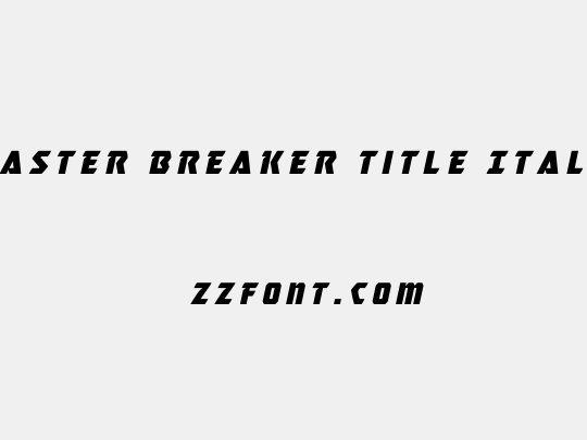 Master Breaker Title Italic