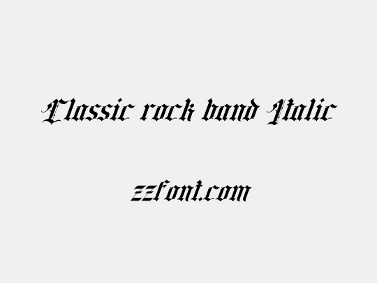 Classic rock band Italic