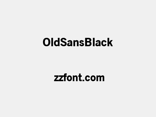 OldSansBlack