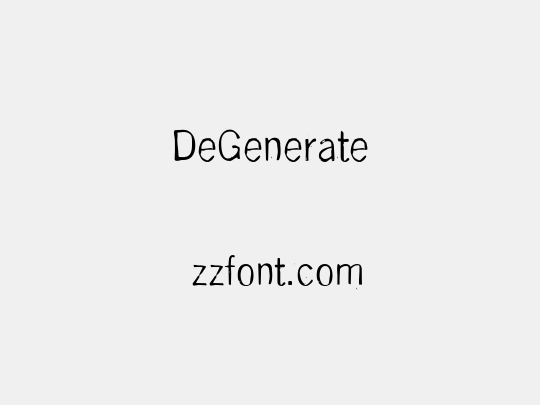 DeGenerate