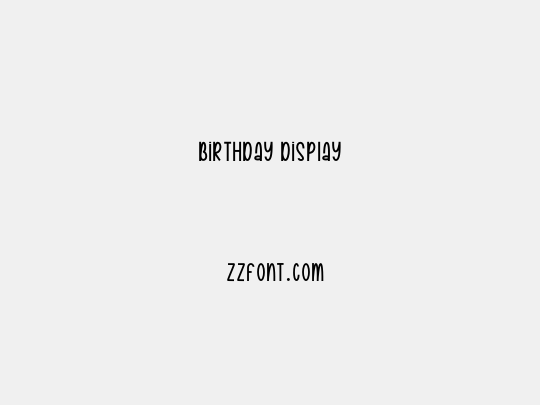 Birthday Display