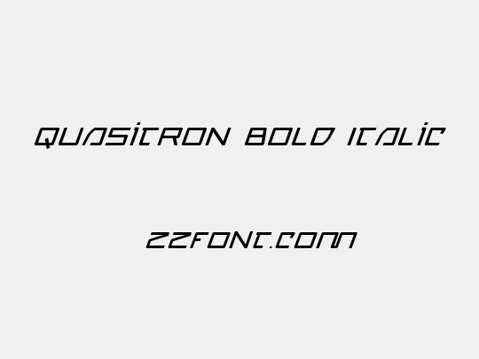 Quasitron Bold Italic