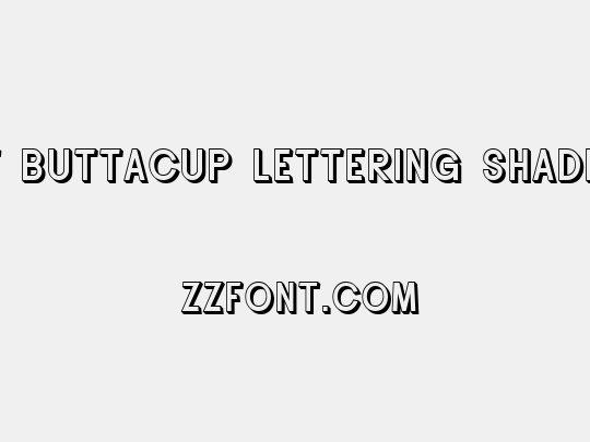 SF Buttacup Lettering Shaded