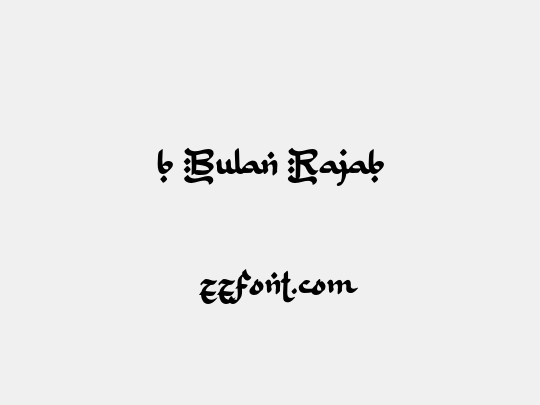 b Bulan Rajab