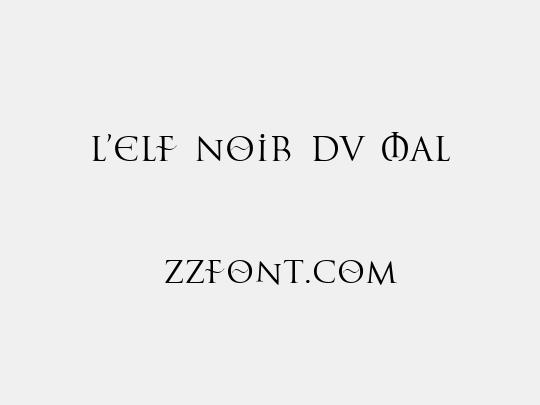 L'Elf Noir du Mal