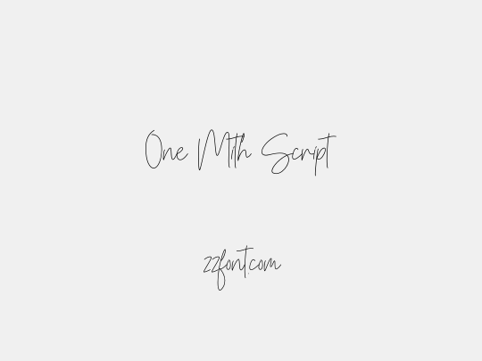 One Mith Script