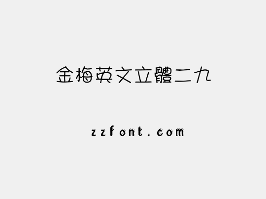 金梅英文立體二九