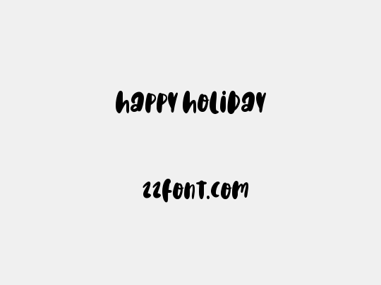 Happy Holiday