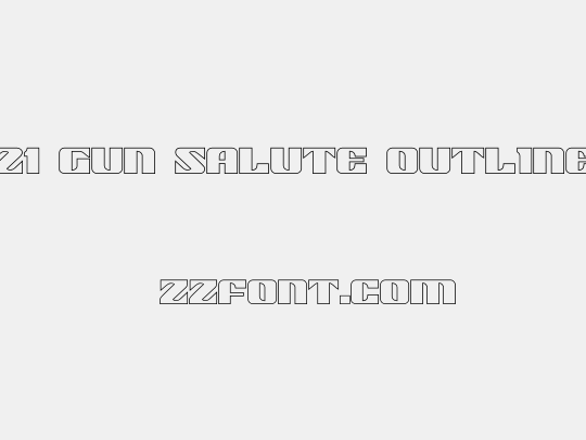 21 Gun Salute Outline
